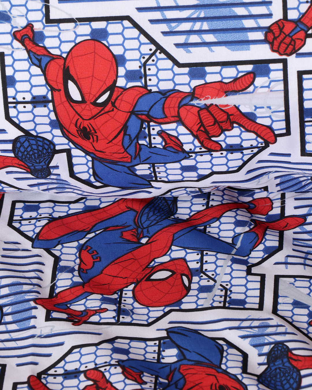 Jogo-De-Cama-Spider-Man-Blocks---Azul-Medio