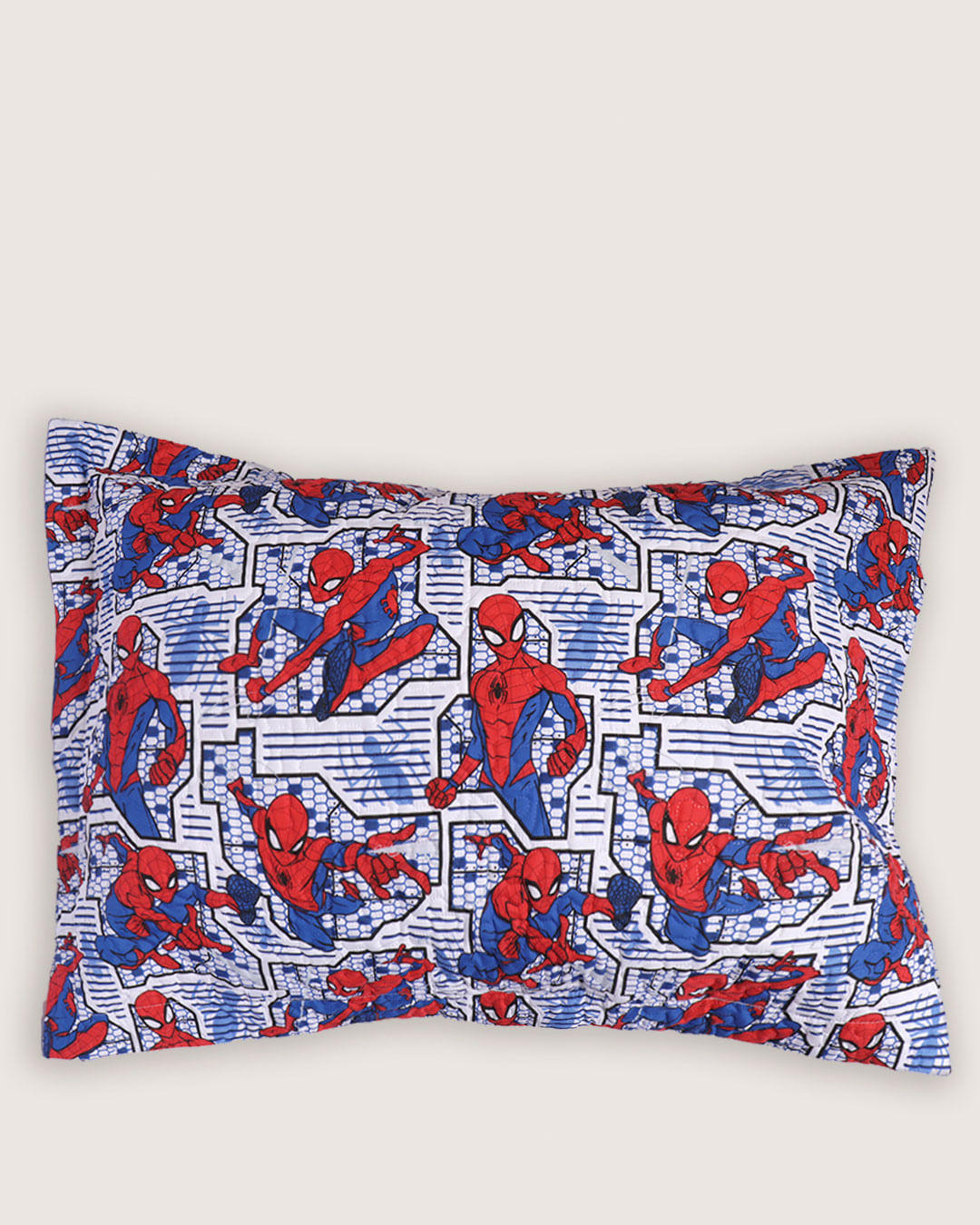 Porta-Travesseiro-Spider-Man-Blocks---Azul-Medio