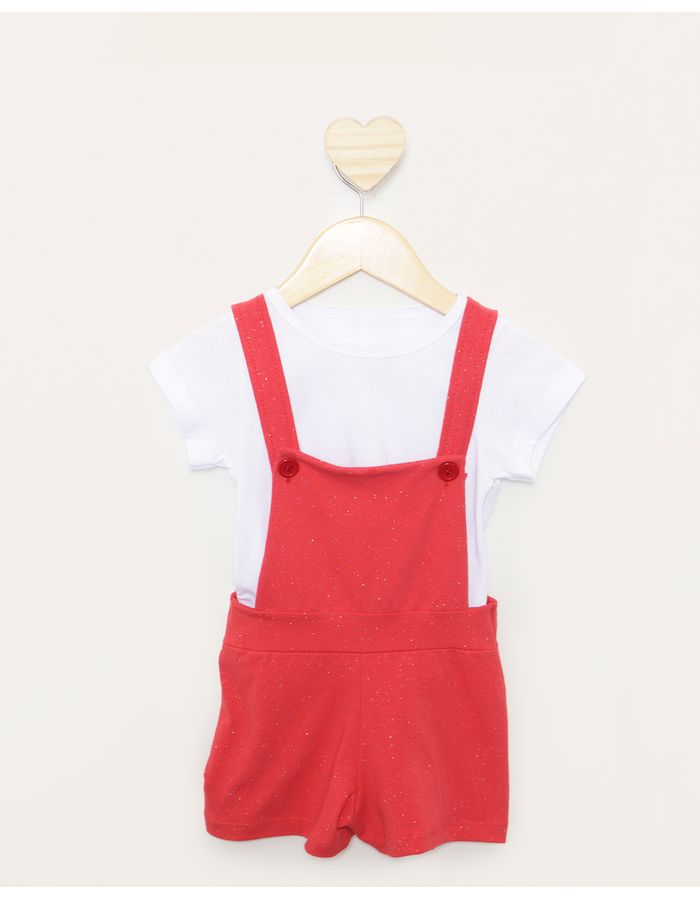 Conjunto-Jardineira-Bebe-Curto-Liso-Com-Glitter-Vermelho