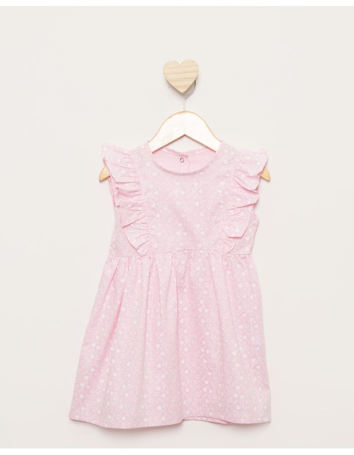 Vestido-Bebe-Curto-Manga-Com-Babados-Estampado-Rosa