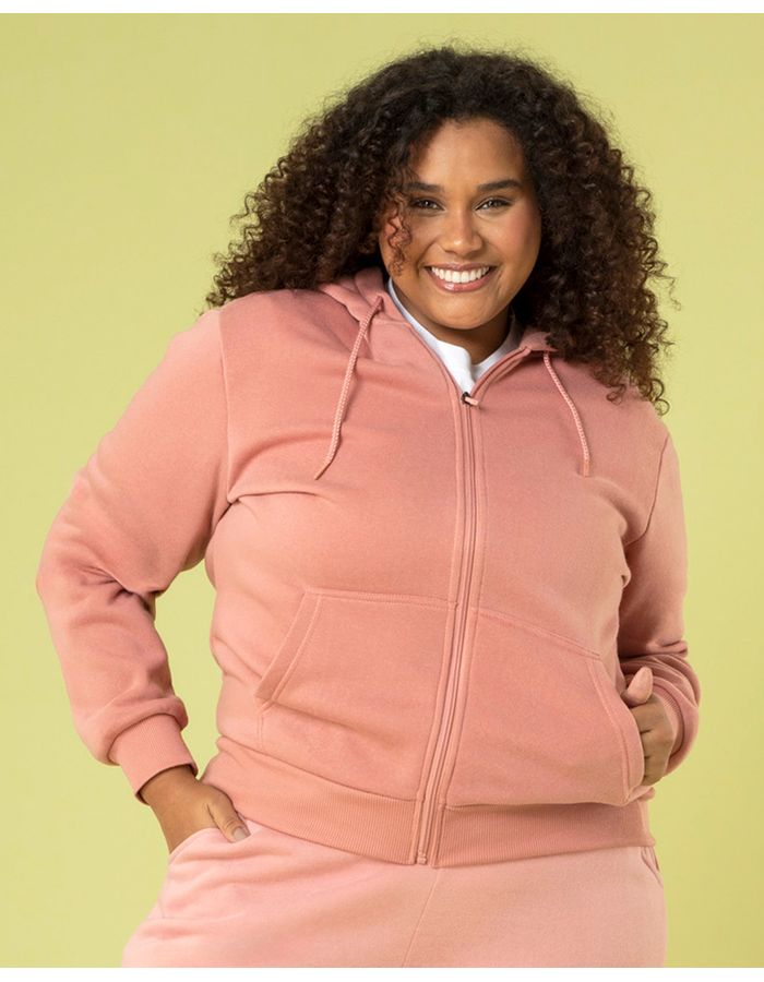 Casaco-Moletom-Feminino-Plus-Size-Com-Capuz-Rosa