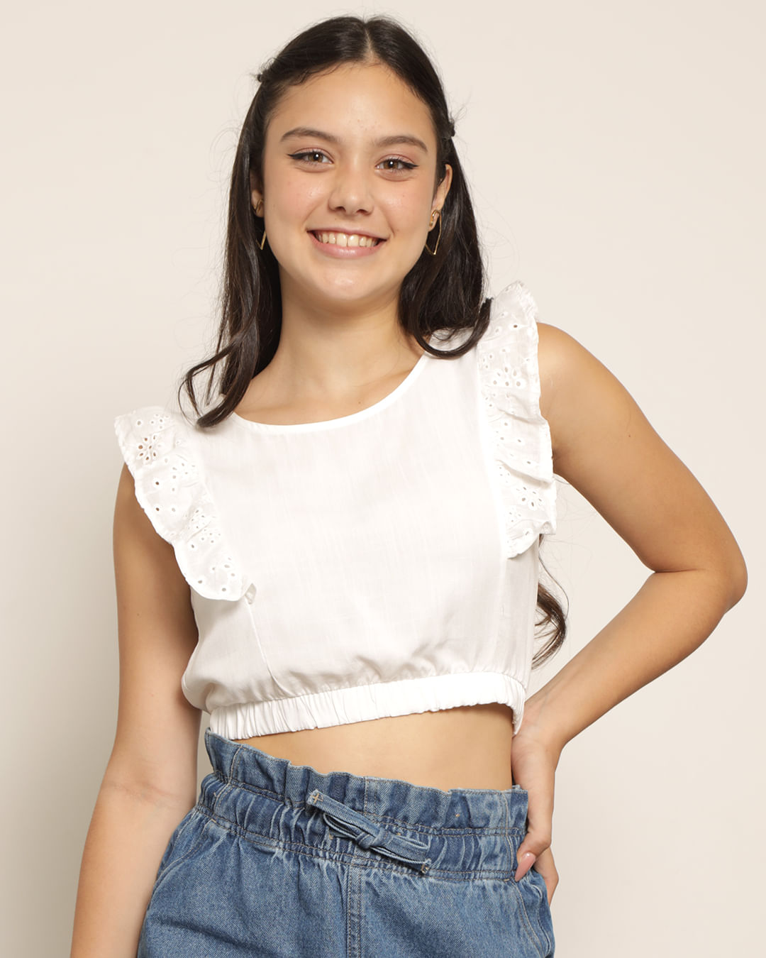 Regata-Juvenil-Cropped-Viscose-Com-Babado-Laise-Branca