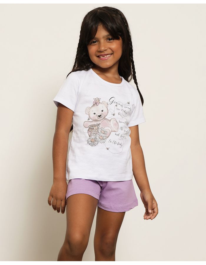 Pijama-Infantil-Curto-Estampa-Ursinho-Lilas