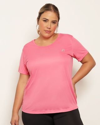 Blusa-Plus-Size-Feminina-Fitness-Fitter-Manga-Curta-Rosa