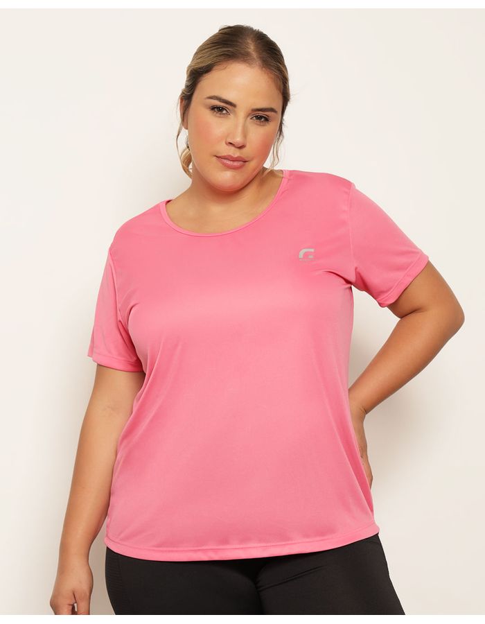 Blusa-Plus-Size-Feminina-Fitness-Fitter-Manga-Curta-Rosa