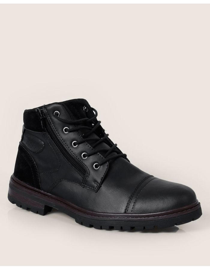 Bota-Masculina-Coturno-Cano-Curto-Preta