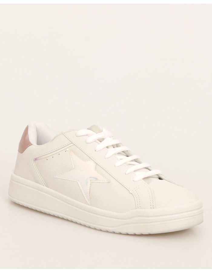 Tenis-Feminino-Casual-Com-Recortes-Branco