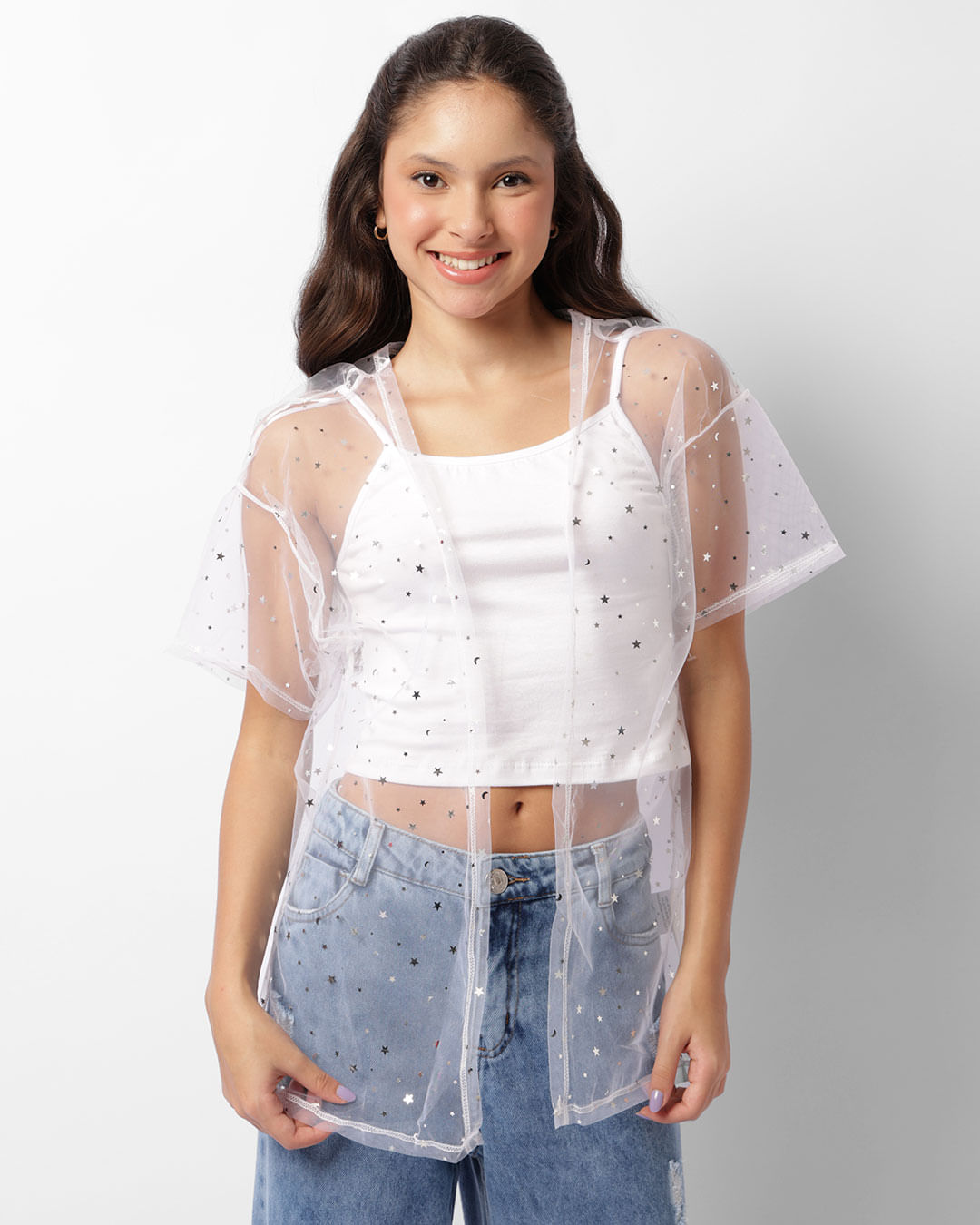 Kimono-Juvenil-Tule-Estrelinhas-Branco