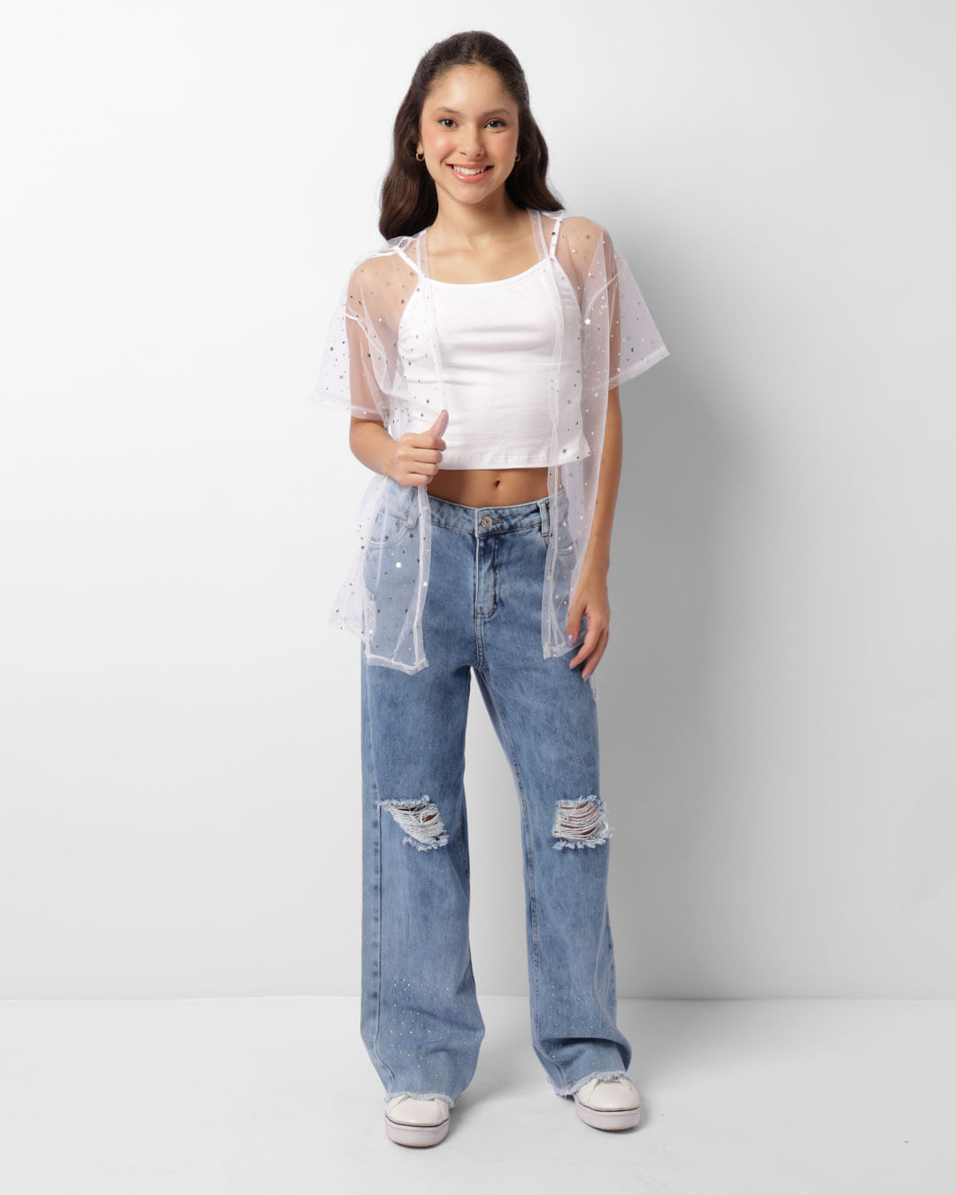 Kimono-Juvenil-Tule-Estrelinhas-Branco