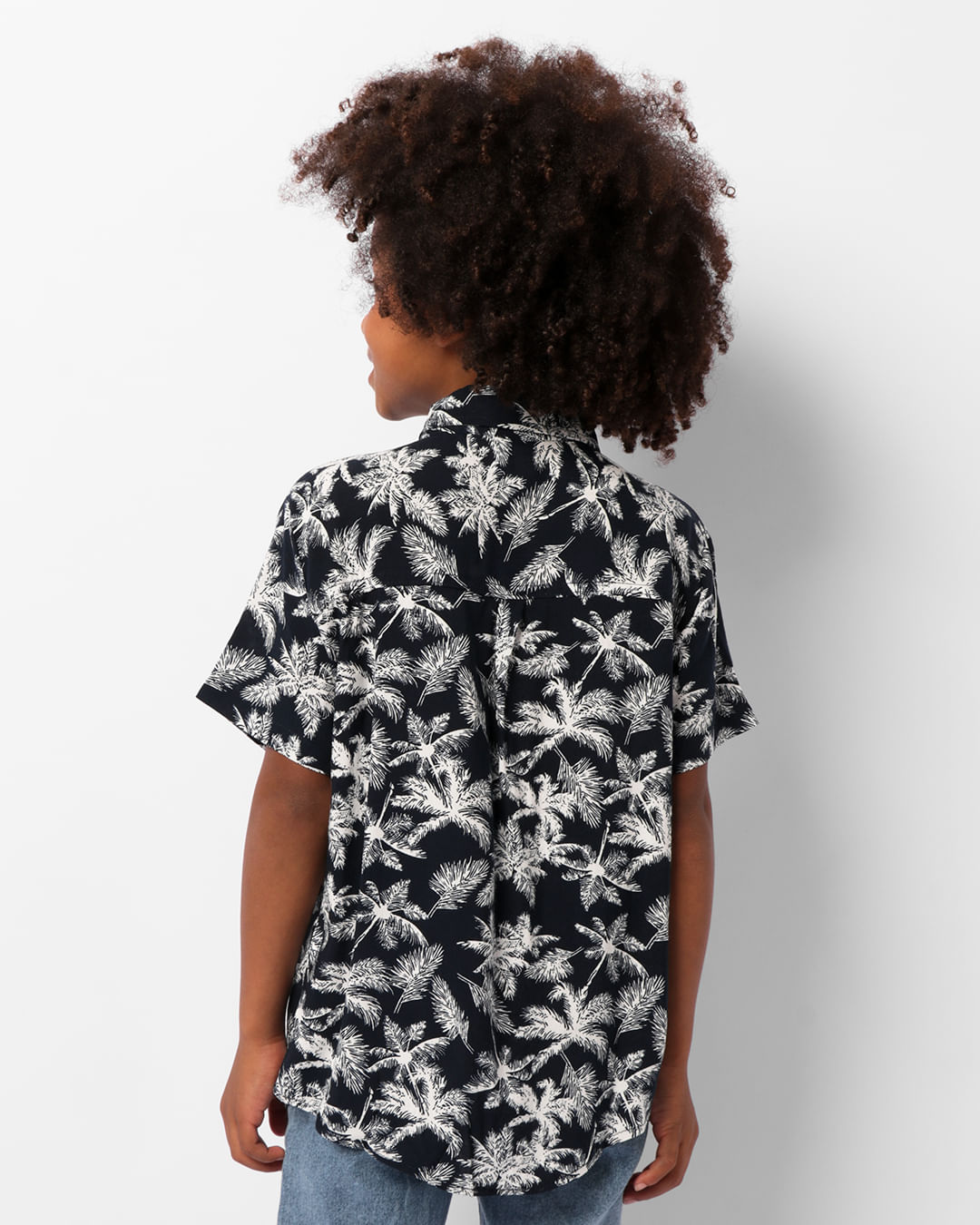 Camisa-Infantil-Viscose-Estampa-Floral-Marinho