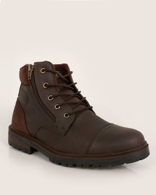 Bota-Masculina-Coturno-Tratorada-Cano-Curto-Ziper-Marrom