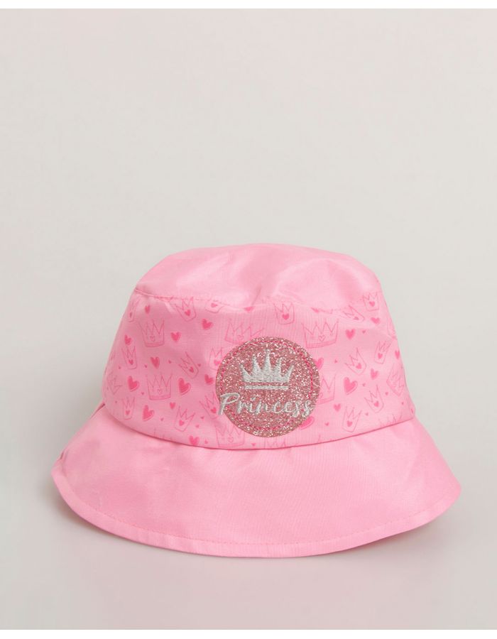 Chapeu-Infantil-Bucket-Hat-Estampado-Com-Aplicacao-De-Glitter-Rosa