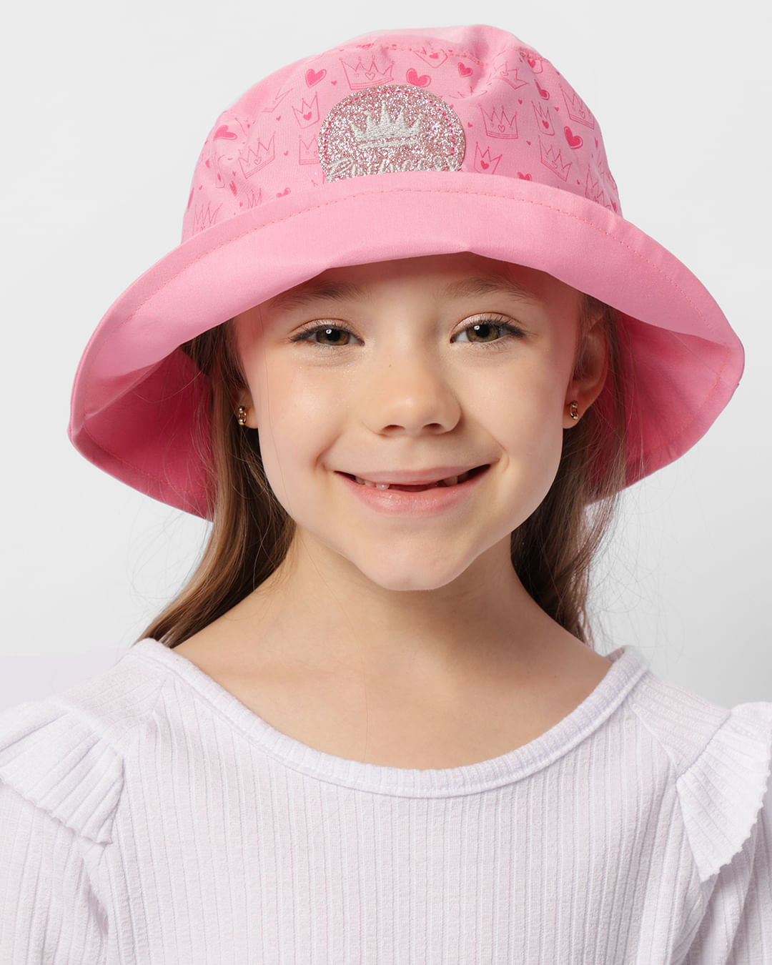 Chapeu-Infantil-Bucket-Hat-Estampado-Com-Aplicacao-De-Glitter-Rosa