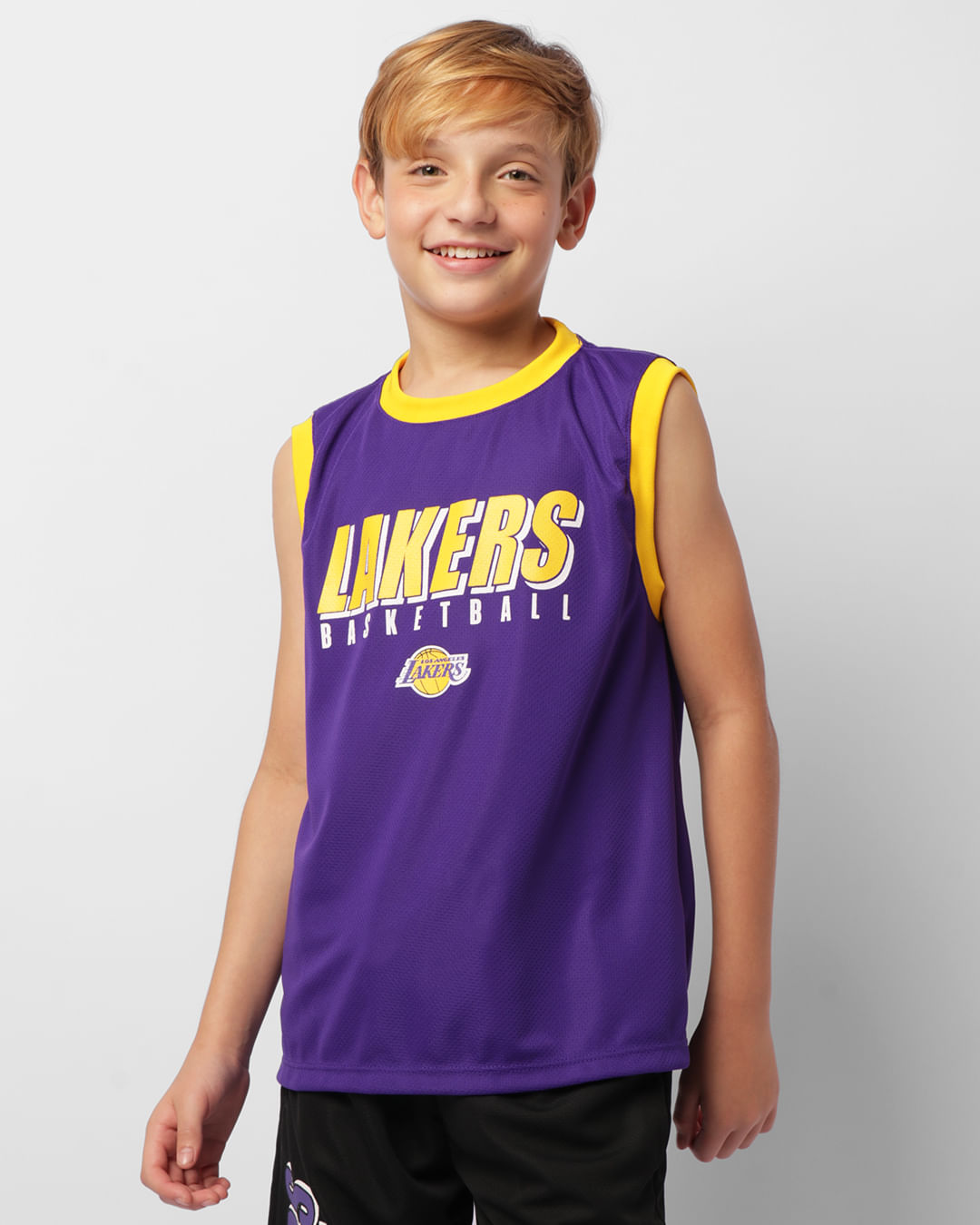 Regata Juvenil Esportiva Basquete Lakers NBA Oficial Roxo