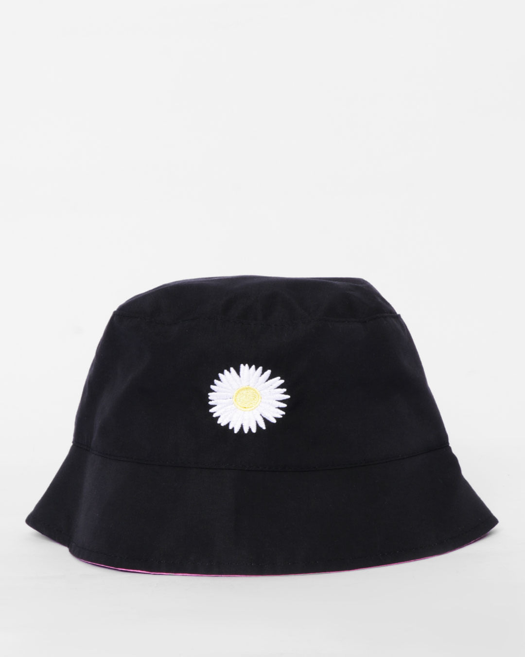 Chapeu-Infantil-Bucket-Hat-Estampa-Bordada-Margarida-Preto