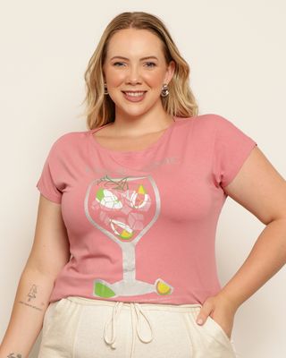 Blusa-Plus-Size-Feminina-Manga-Japonesa-Estampa-Gin---Tonic-Rosa