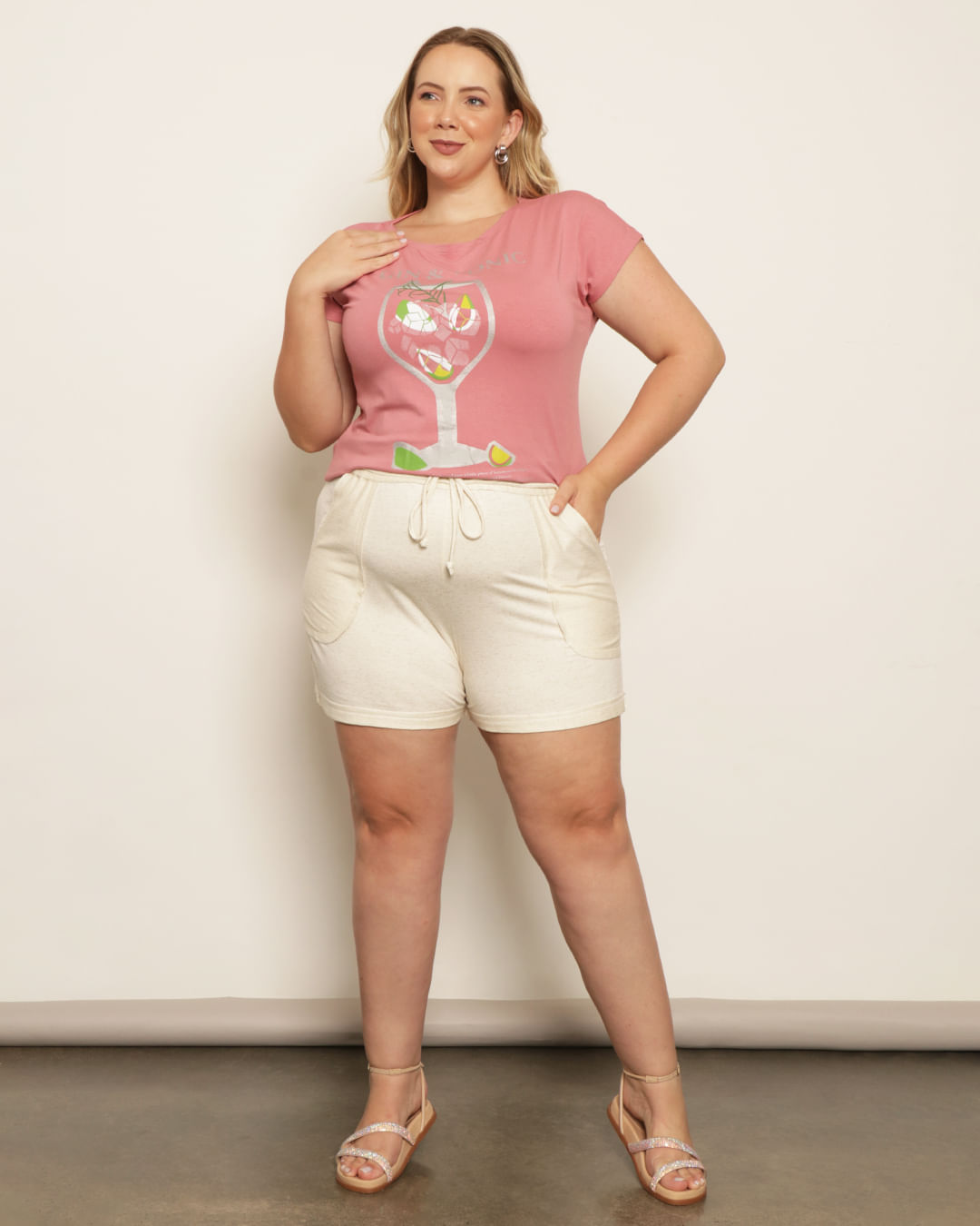 Blusa-Plus-Size-Feminina-Manga-Japonesa-Estampa-Gin---Tonic-Rosa