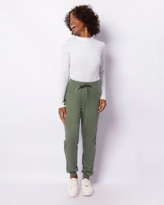 Calca-T589-Moletom-Jogger---Verde-Escuro