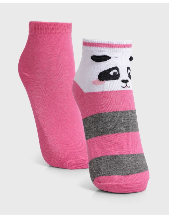 Kit-2-Pares-De-Meia-Feminina-Cano-Medio-Estampa-Panda-Rosa