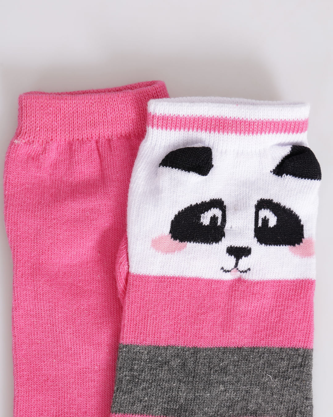 Kit-2-Pares-De-Meia-Feminina-Cano-Medio-Estampa-Panda-Rosa