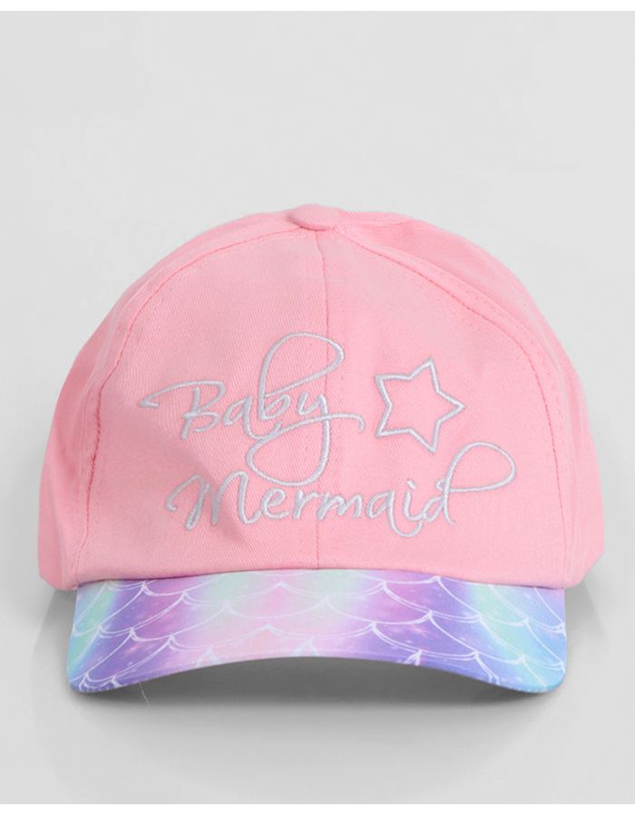 Bone-Infantil-Bordado-Mermaid-Snapback-Rosa-Claro