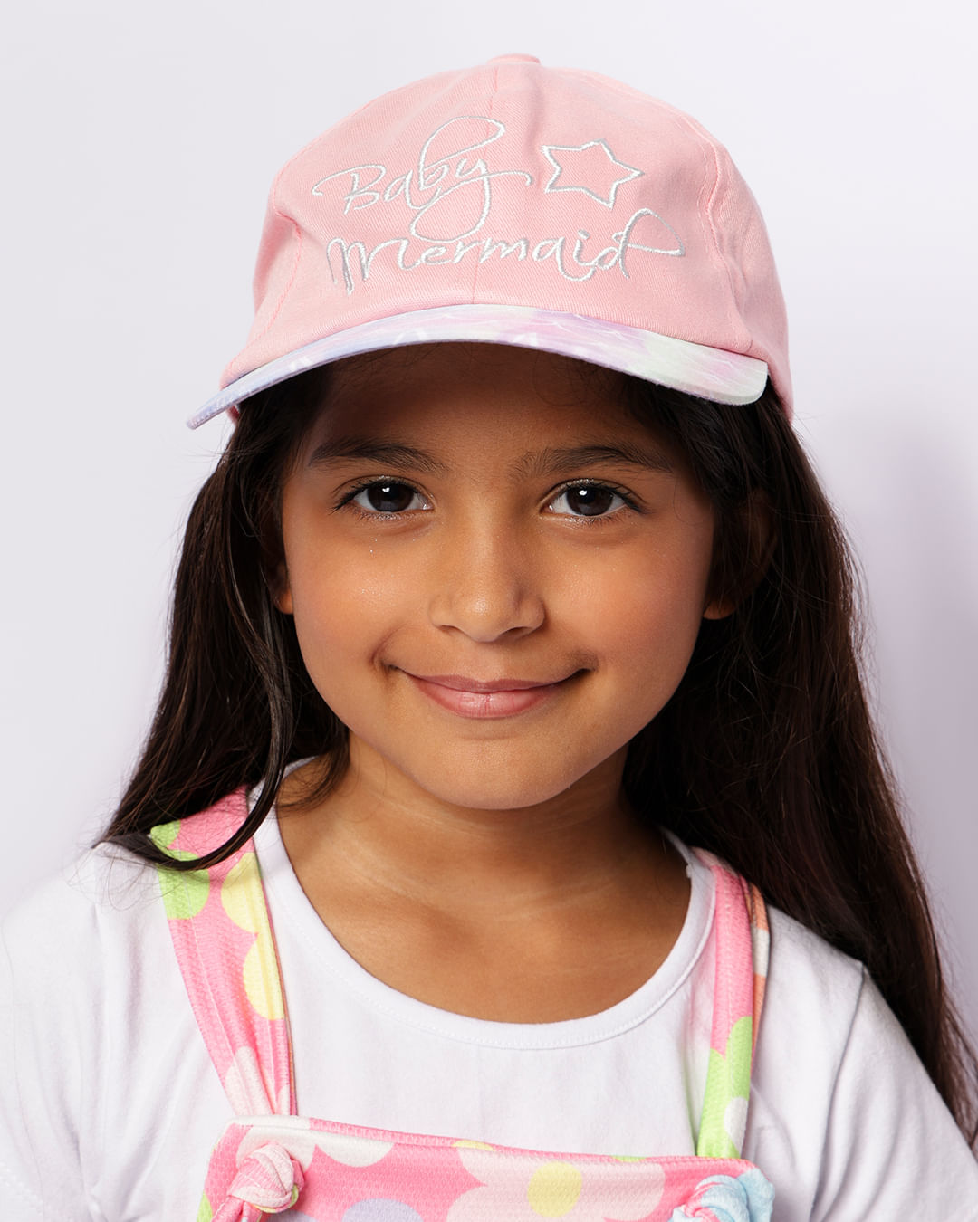 Bone-Infantil-Bordado-Mermaid-Snapback-Rosa-Claro