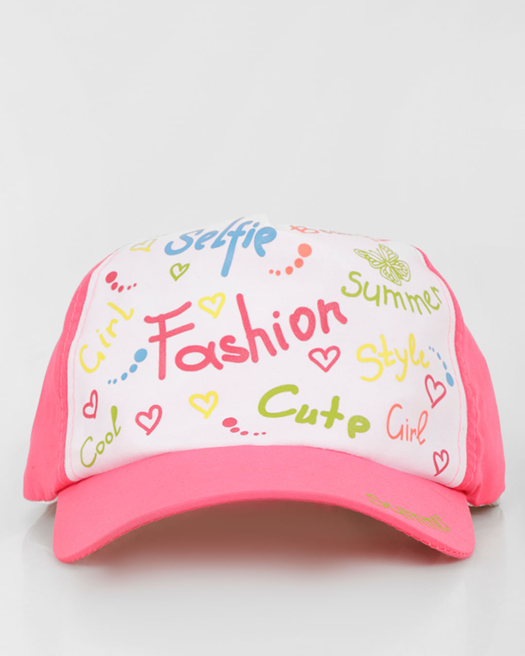 Bone-Infantil-Snapback-Estampado-Rosa