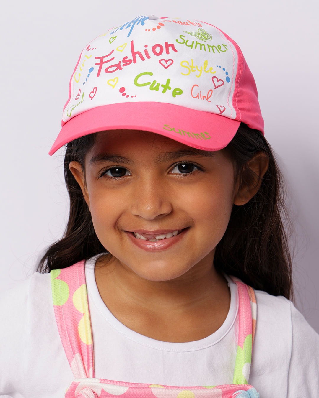 Bone-Infantil-Snapback-Estampado-Rosa