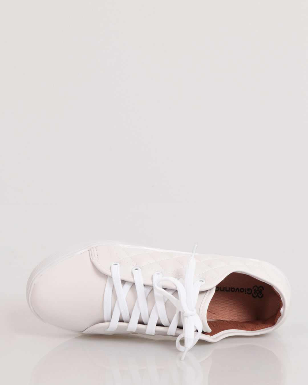 Tenis-Feminino-Casual-Matelasse-Com-Cadarco-Branco