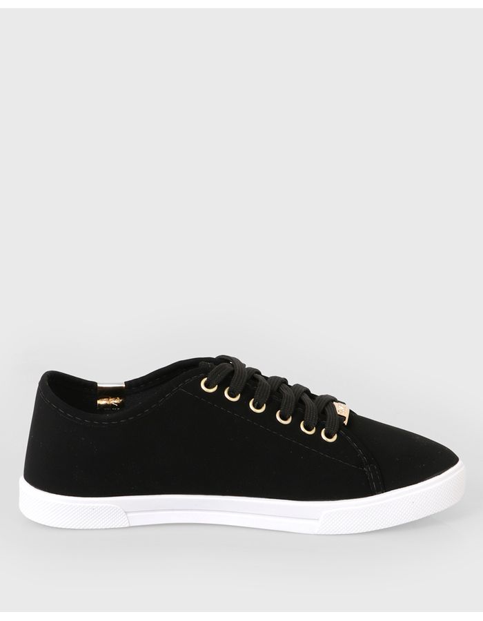 Tenis-Casual-Feminino-Nobuk-Com-Cadarco-Preto