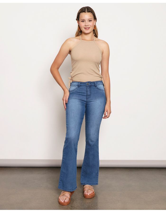 Calca-Jeans-Feminina-Flare-Azul-Escuro