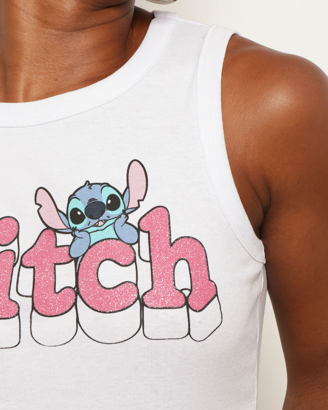 Regata-Feminina-Cropped-Disney-Stitch-Com-Glitter-Branca