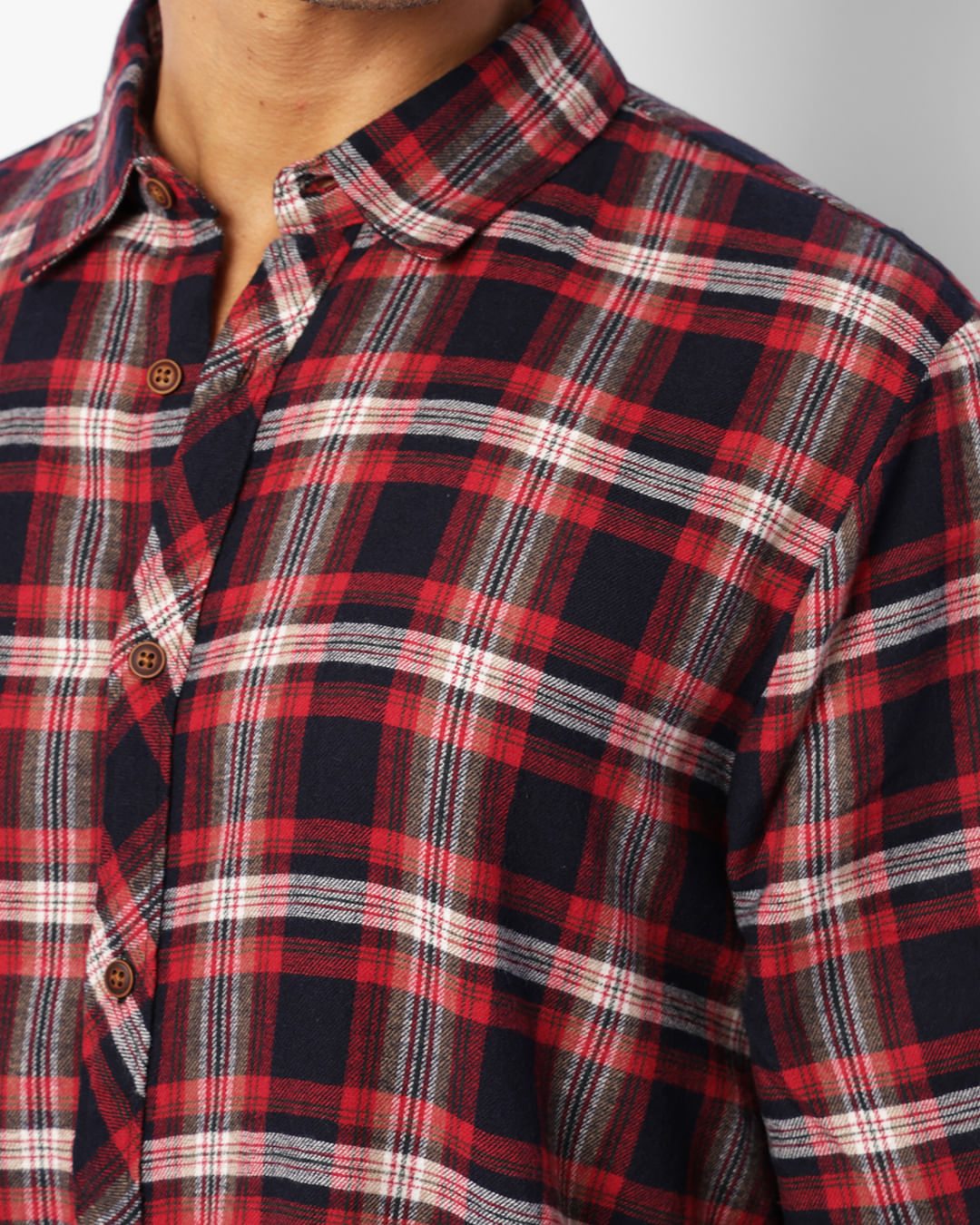 Camisa-Masculina-Flanelada-Xadrez-Manga-Longa-Vermelha