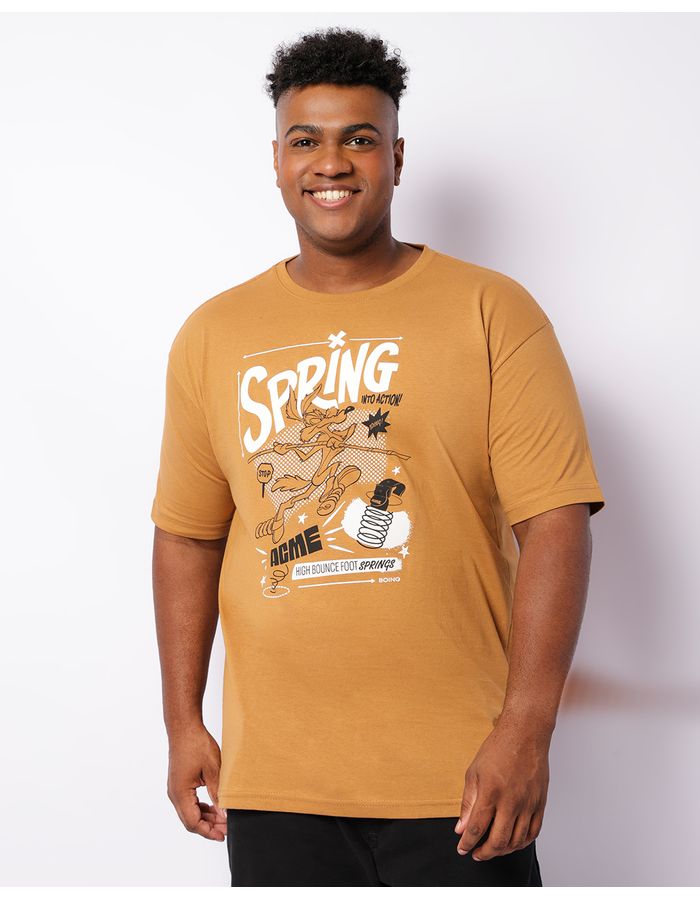 Camiseta-E3755-Looney-Plus---Marrom-Claro