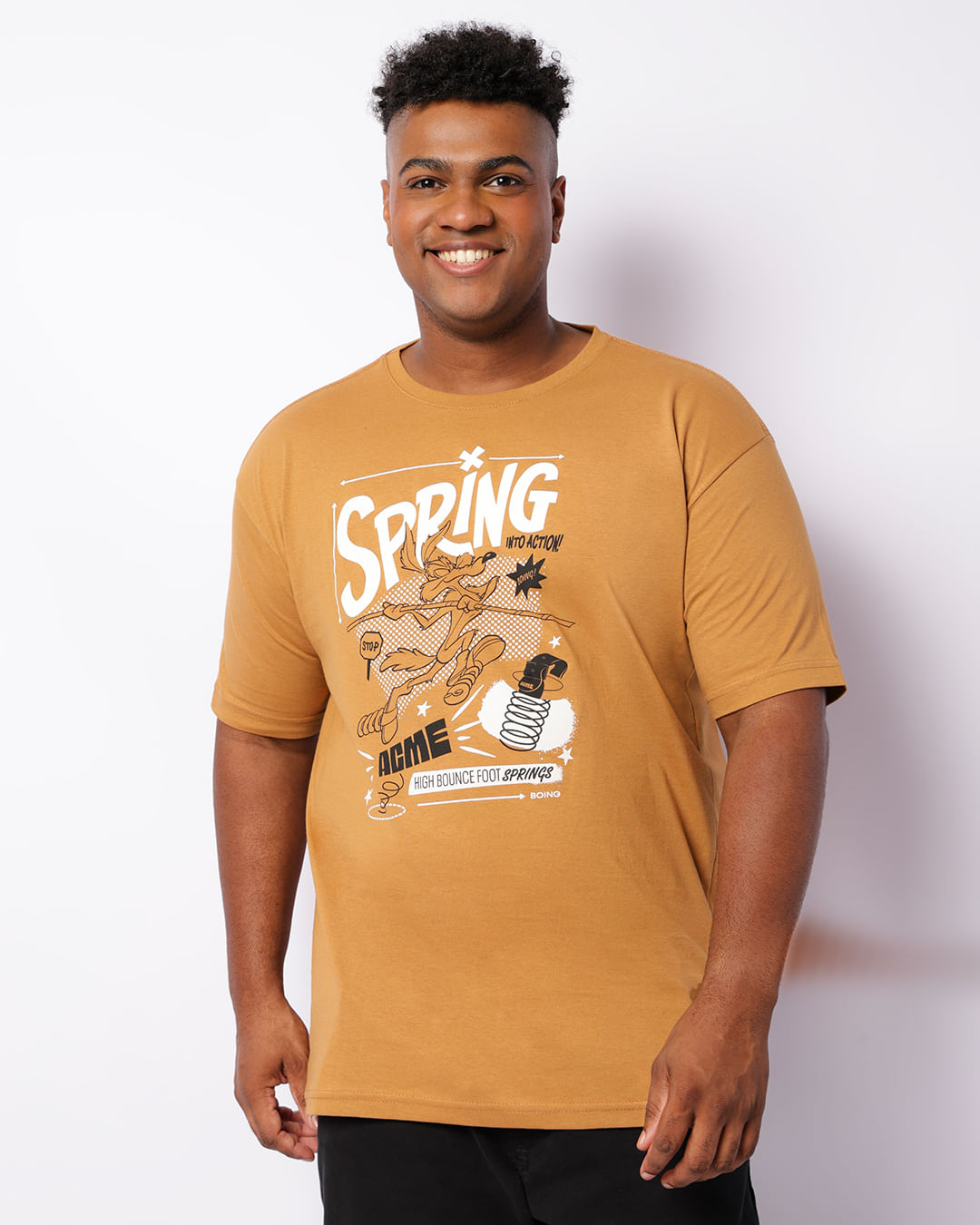 Camiseta-E3755-Looney-Plus---Marrom-Claro