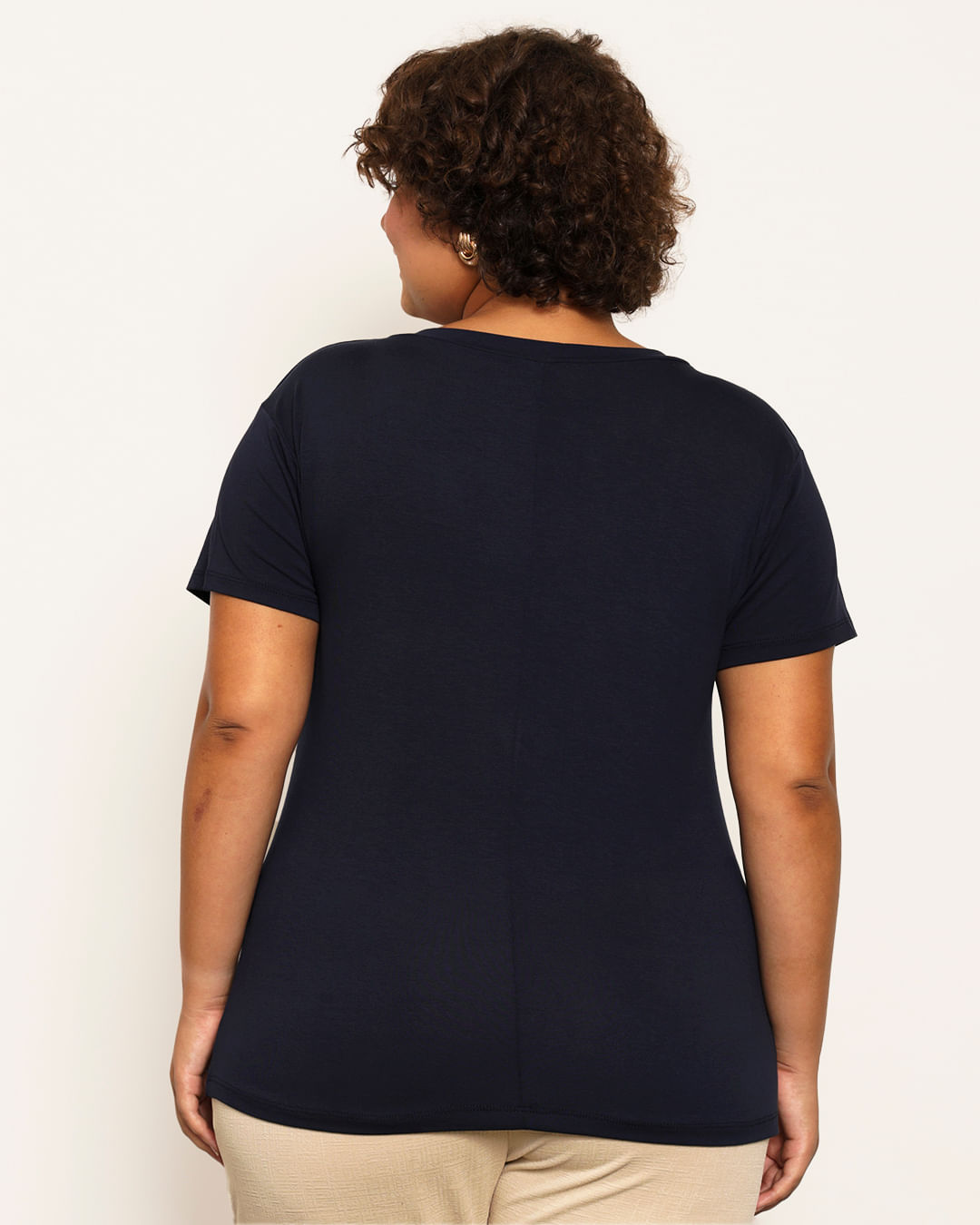 Blusa-Plus-Size-Feminina-Decote-V-Marinho