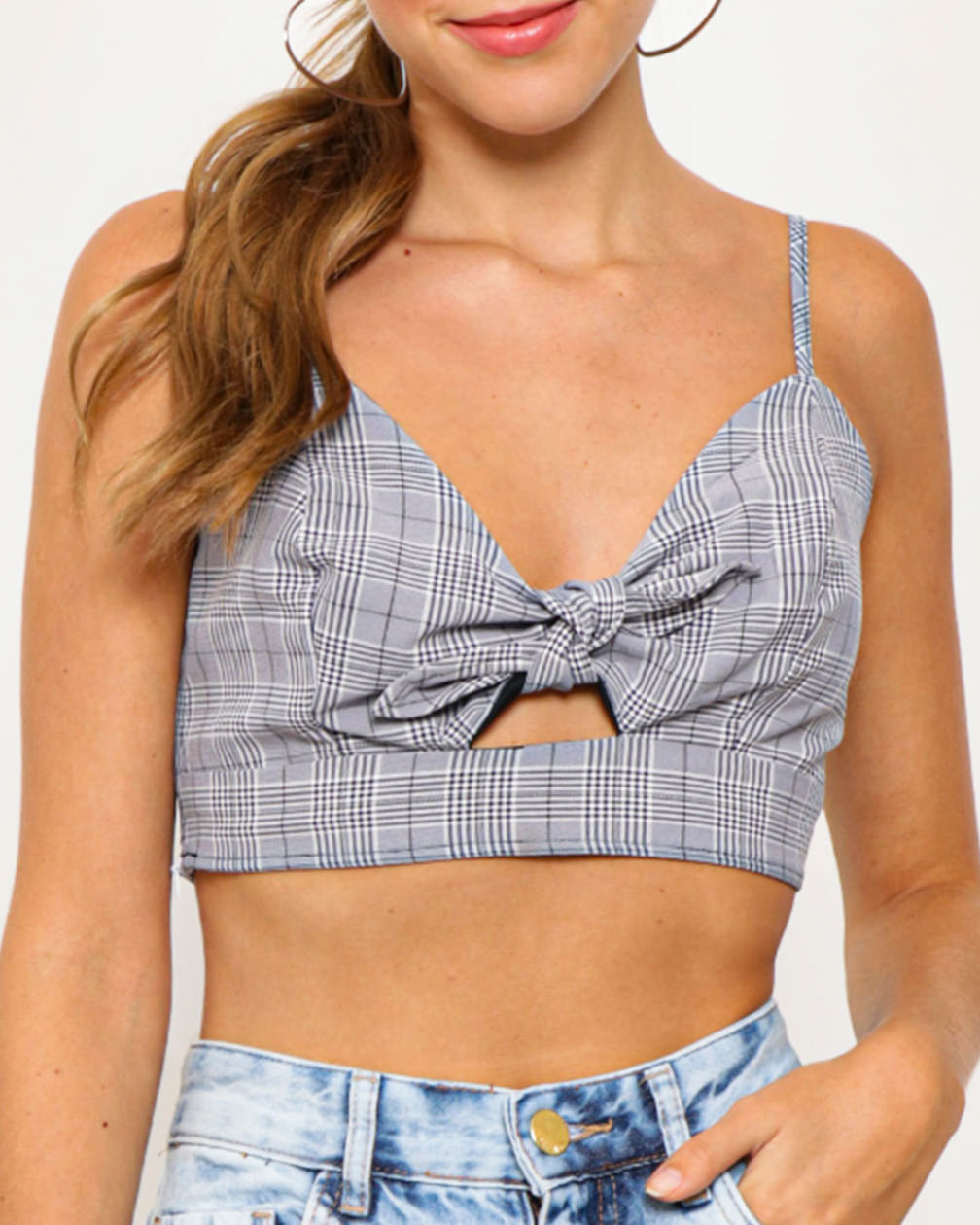 Top-Cropped-Feminino-Alcinha-Com-Nozinho-Xadrez