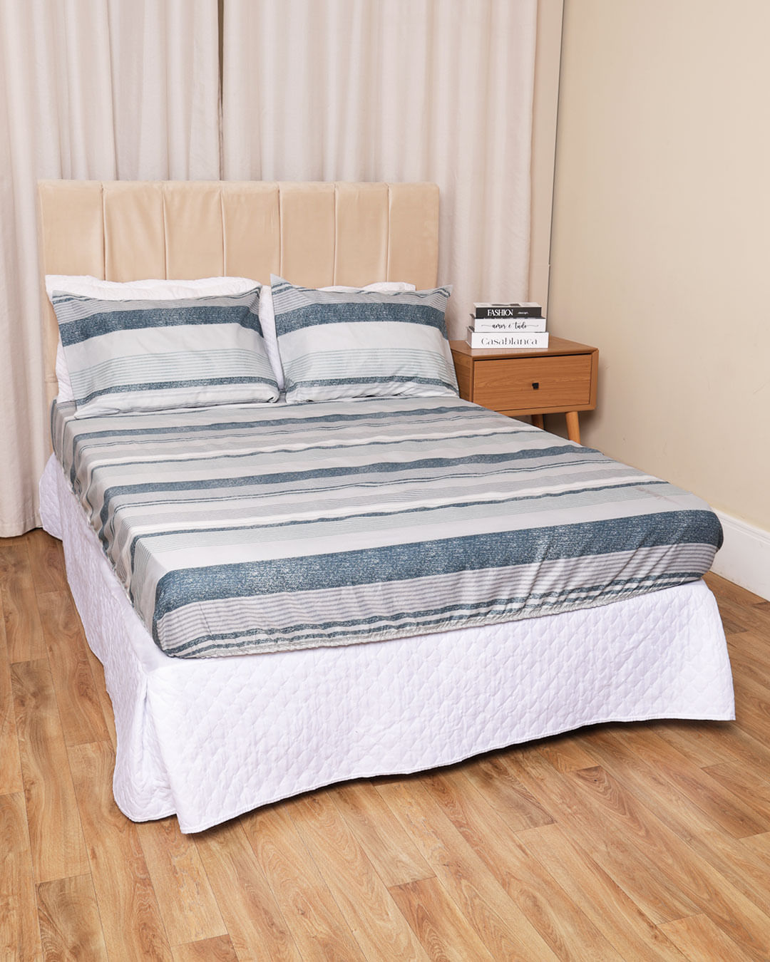 Jg-De-Cama-Casal-3-Pcs-Etnico---Azul-Medio