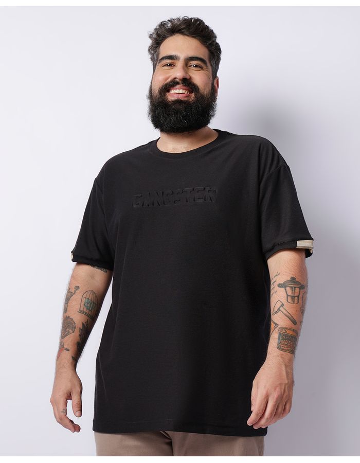 Camiseta-51240435-Gangster-Embossed-Pt---Preto