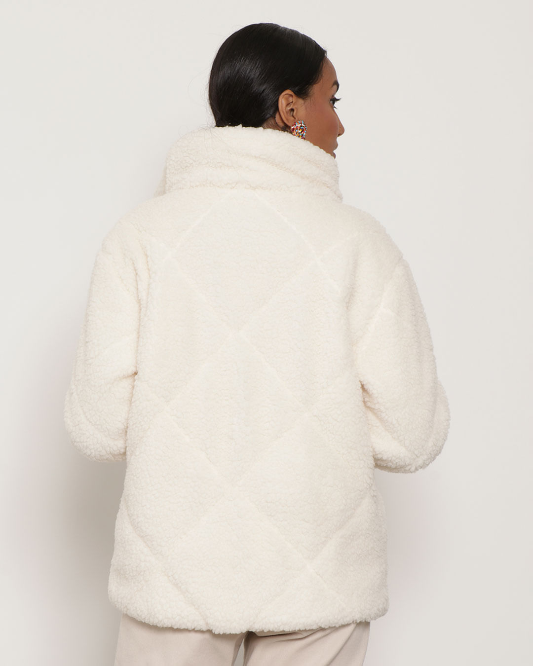 Casaco Feminino Sherpa Off White