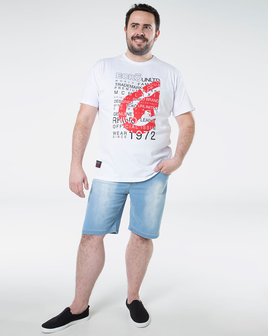 Camiseta-Masculina-Plus-Size-Manga-Curta-Ecko-Branca