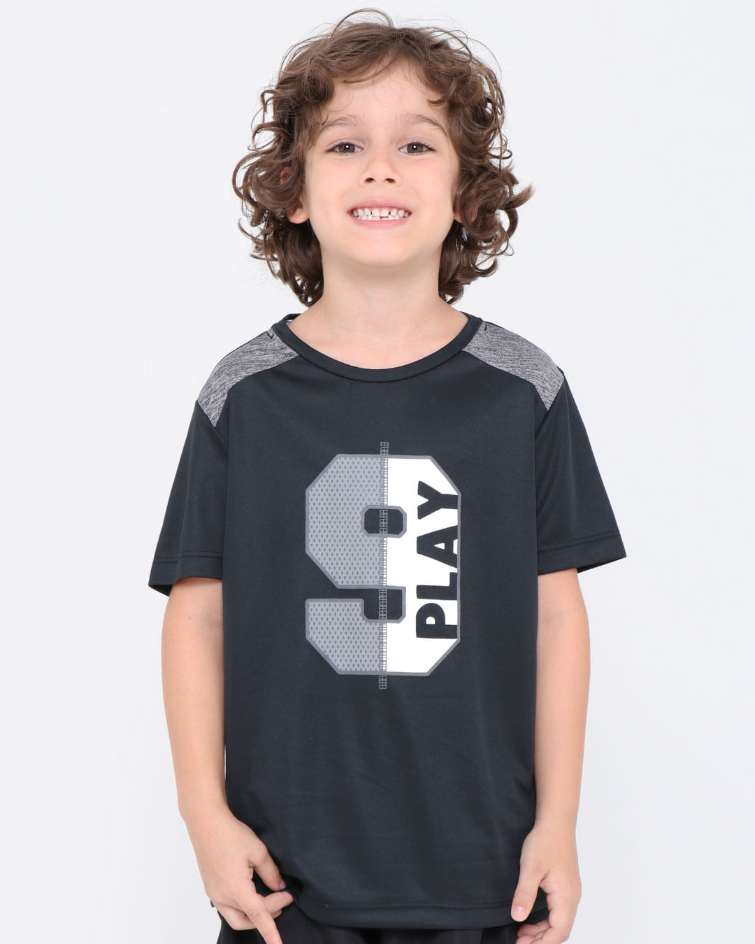 Camiseta-Infantil-Manga-Curta-Esporte-Estampa-Numero-Preta