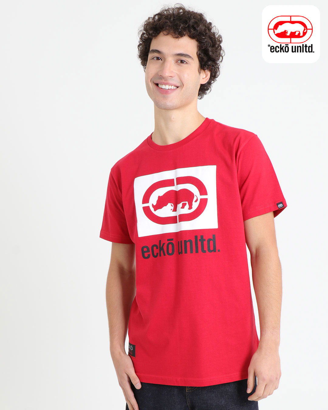 Camiseta-manga-curta-estampa-Ecko-Unlimited-vermelha