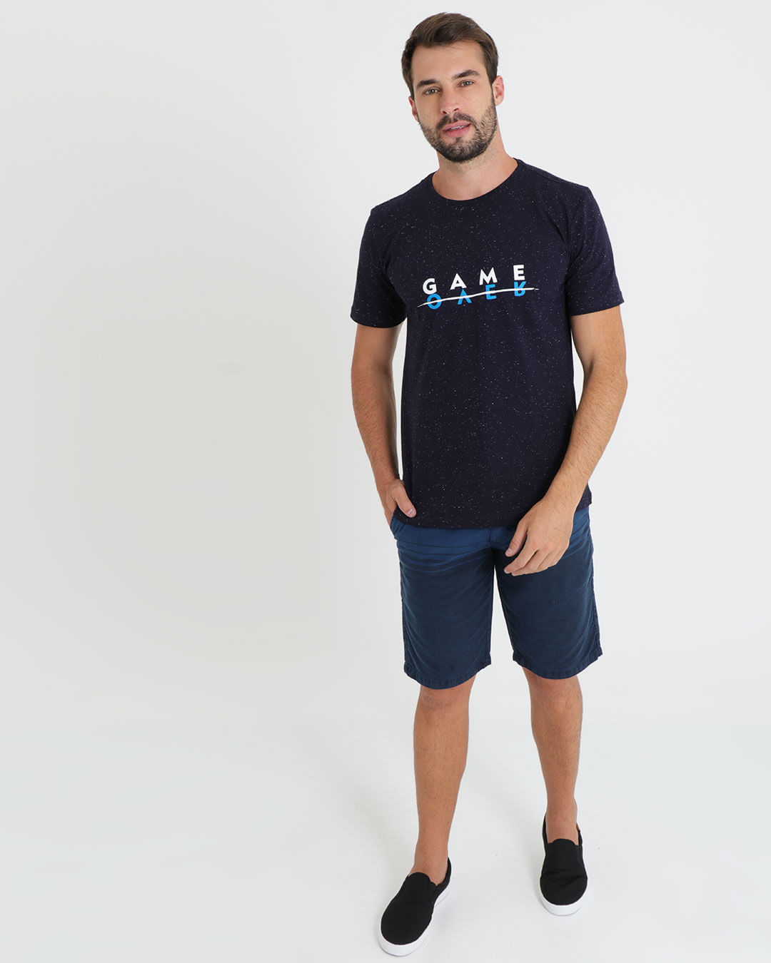 Camiseta-Masculina-Estampada-Game-Azul-Marinho