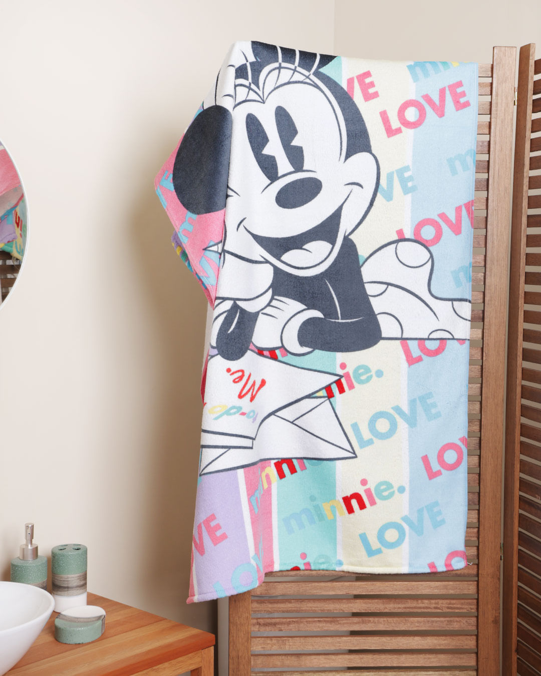 Toalha-Bh-Veludo-70x130-Minnie-Be-Happy---Estampado