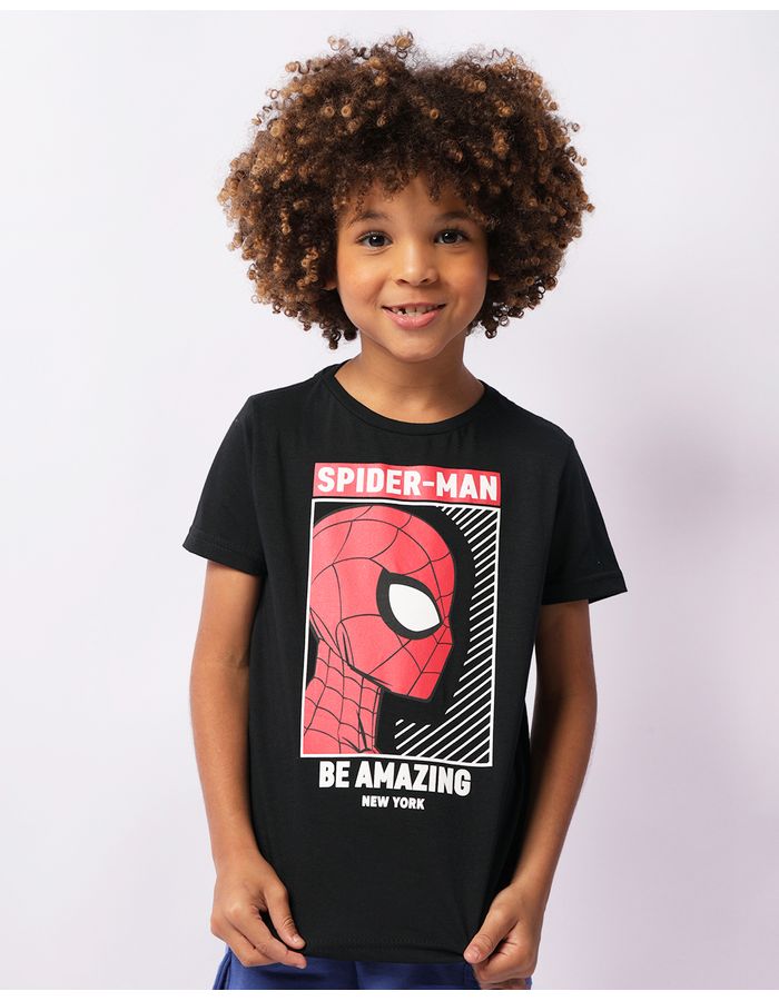 Camiseta-Ecr0732-Mc-M410-Homem-Aranha---Preto