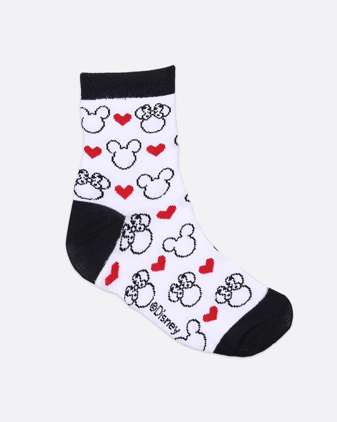 Kit-2-Pares-de-Meia-Minnie-Disney-Cinza-e-Branco