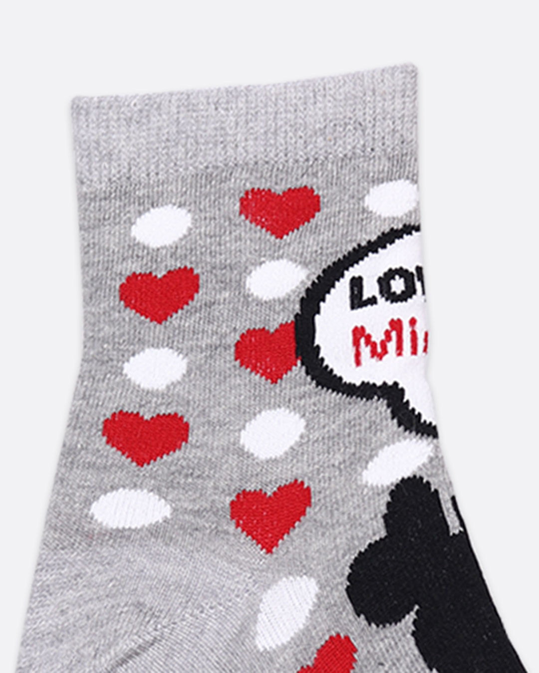 Kit-2-Pares-de-Meia-Minnie-Disney-Cinza-e-Branco