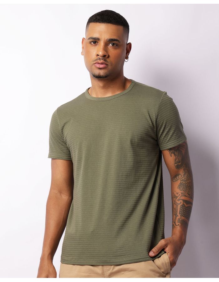 Camiseta-Malha-Melange-Ref-Ko1282-Milita---Verde