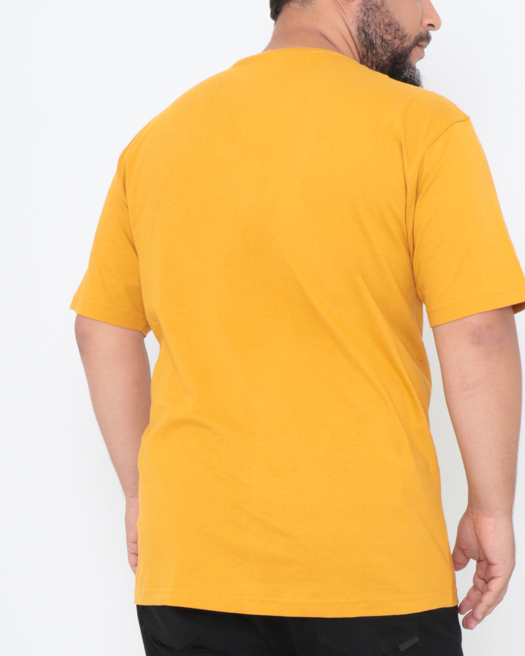 Camiseta-Plus-Size-Estampa-Frontal-Mostarda